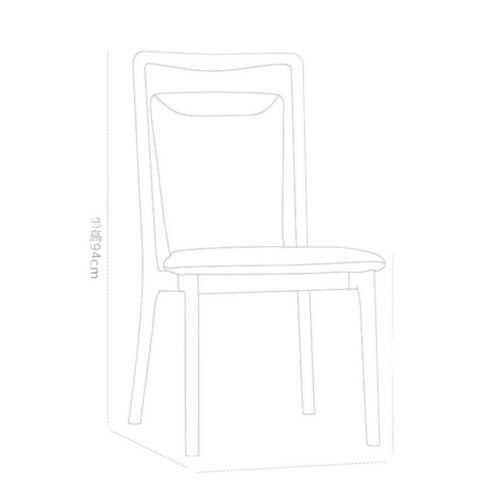 Mid Century Ash Wood Arm Dining Chair,  Leather Upholstered Seat & Backrest - Solid wood dining chair - QONKA HOME