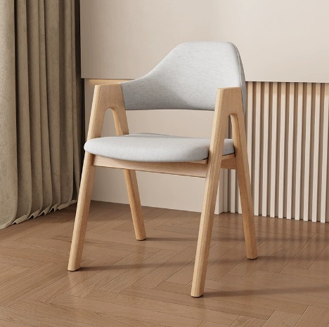 Mid-Century Wooden Dining Armchair  Pu Leather Upholstered Side Chair Comfortable Dinner Chair For Hotel Cafe Household Us...
