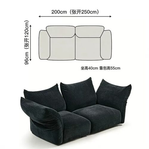 Petal-shaped Sofa, Italian Curved Sofa, Minimalist Corner Sofa - Living room furniture - QONKA HOME