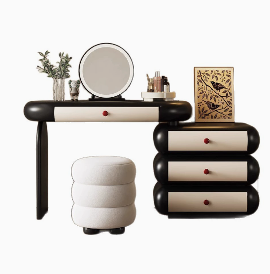 Extendable Cute Bubble Makeup Vanity Table - Bedroom furniture - QONKA HOME