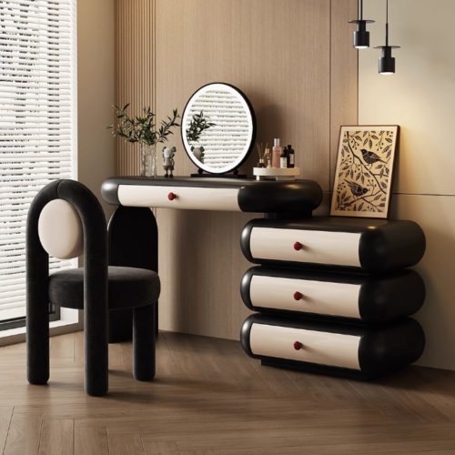 Extendable Cute Bubble Makeup Vanity Table - Bedroom furniture - QONKA HOME