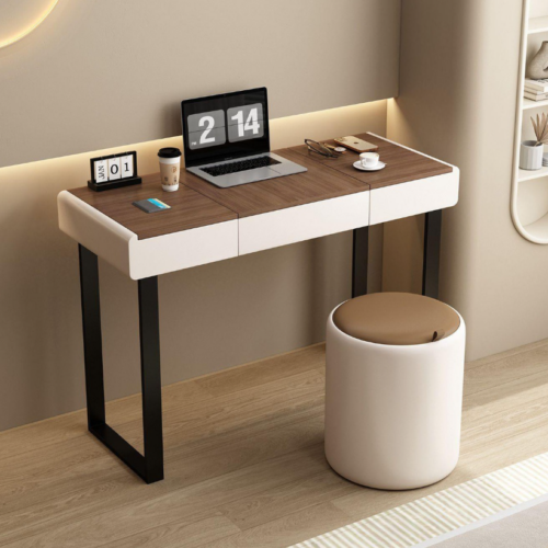 Flip Top Hidden Mirror Makeup Vanity Table - Bedroom furniture - QONKA HOME