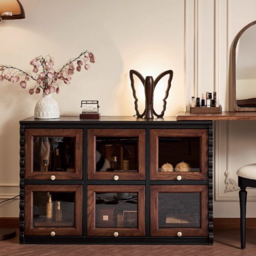 Retro Combined Makeup Vanity Table - Bedroom furniture - QONKA HOME