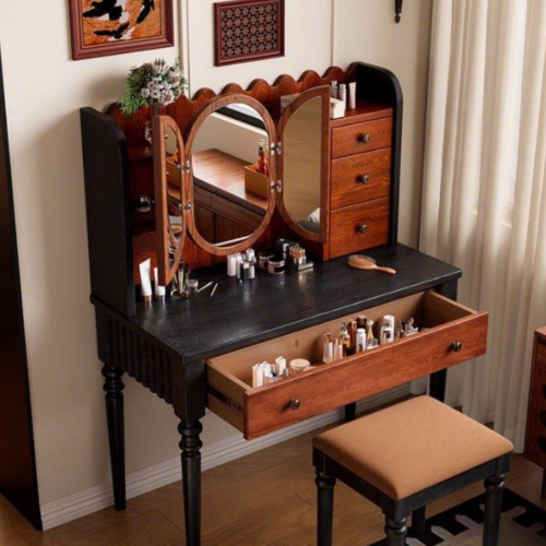 Vintage Makeup Vanity Table - Bedroom furniture - QONKA HOME