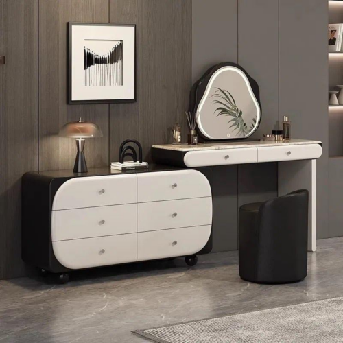 Modern Combined Mobile Vanity Table - Bedroom furniture - QONKA HOME