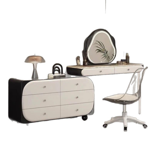 Modern Combined Mobile Vanity Table - Bedroom furniture - QONKA HOME