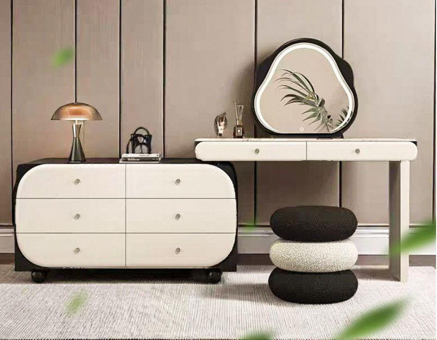 Modern Combined Mobile Vanity Table - Bedroom furniture - QONKA HOME