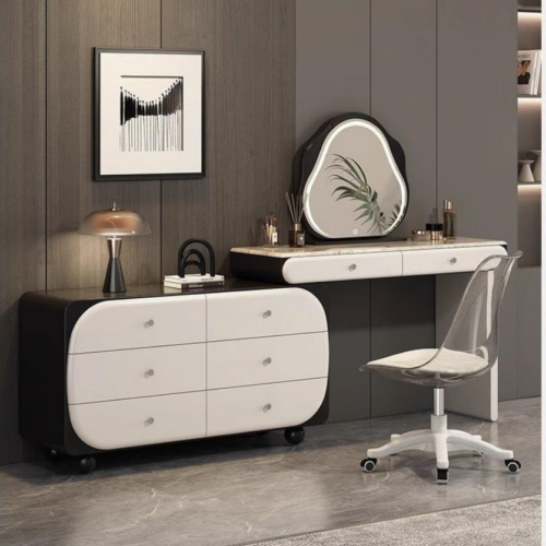 Modern Combined Mobile Vanity Table - Bedroom furniture - QONKA HOME