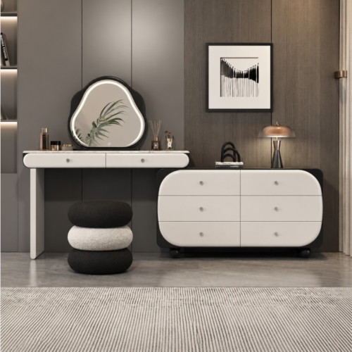 Modern Combined Mobile Vanity Table - Bedroom furniture - QONKA HOME