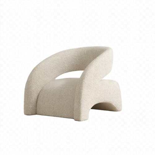 Creative Curved Accent Chair - Living room furniture - QONKA HOME