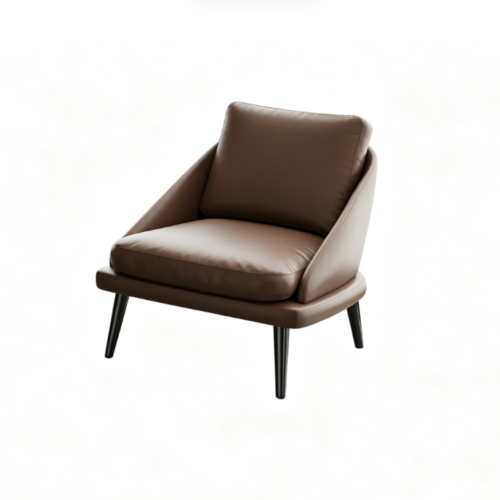 Modern Leather Accent Chair - Living room furniture - QONKA HOME