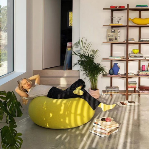 Donut Shape Pouf Ottoman - Living room furniture - QONKA HOME