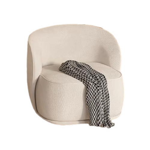 Curved Single Accent Armchair - Living room furniture - QONKA HOME