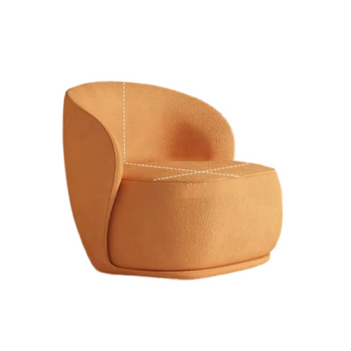 Curved Single Accent Armchair - Living room furniture - QONKA HOME
