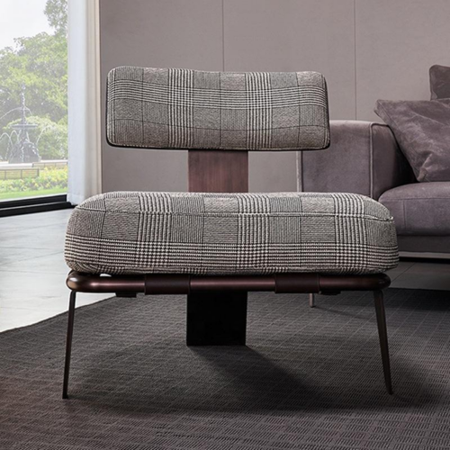 Plaid Single Accent Lounge Chair - Living room furniture - QONKA HOME