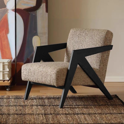 Mid Century Wooden Frame Accent Chair - Living room furniture - QONKA HOME