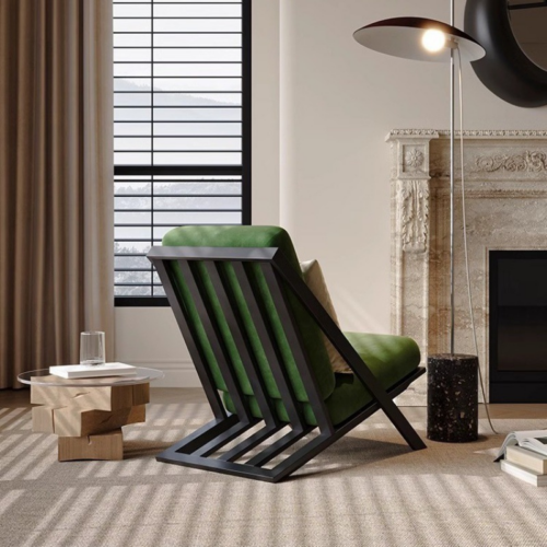 Designer Matte Velvet Leisure Accent Chair - Living room furniture - QONKA HOME