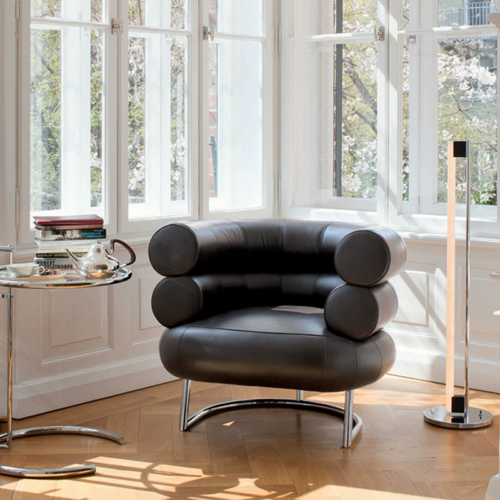 Modern-Style Leather Armchair—Customizable Upholstery - Living room furniture - QONKA HOME