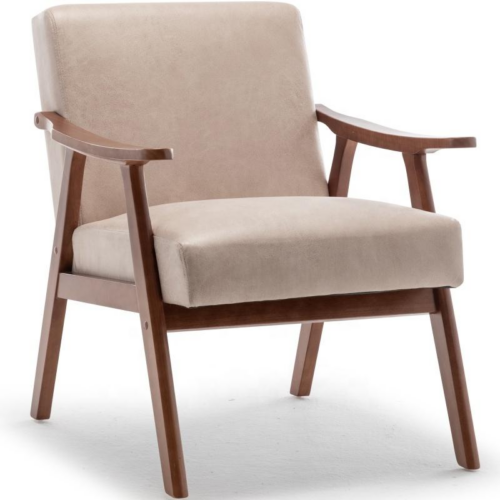 Solid Wood Accent Leisure Chair - Living room furniture - QONKA HOME