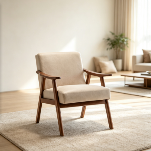 Solid Wood Accent Leisure Chair - Living room furniture - QONKA HOME