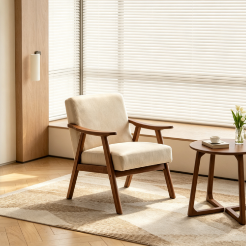 Solid Wood Accent Leisure Chair - Living room furniture - QONKA HOME