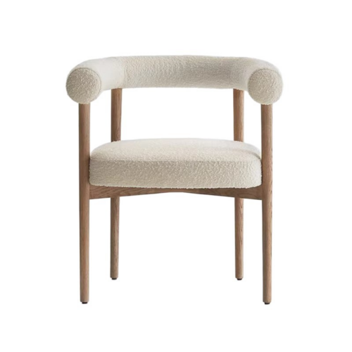 Lambswool C-Shaped Armchair - Living room furniture - QONKA HOME