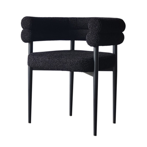 Lambswool C-Shaped Armchair - Living room furniture - QONKA HOME