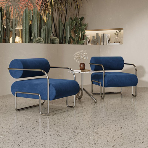Metal Frame Modern Accent Leisure Chair - Living room furniture - QONKA HOME
