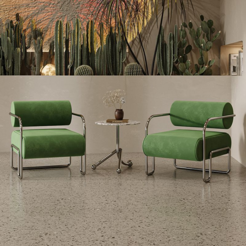 Metal Frame Modern Accent Leisure Chair - Living room furniture - QONKA HOME