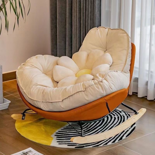 Flower Cushion Rocking Chair - Living room furniture - QONKA HOME