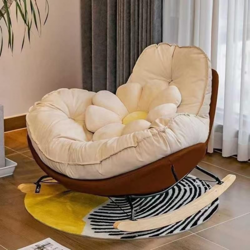 Flower Cushion Rocking Chair - Living room furniture - QONKA HOME