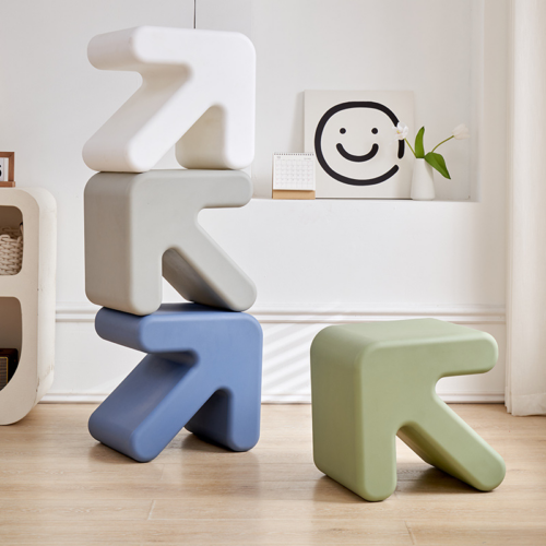Cute Cartoon-Themed Children’s Arrow Stool - kids furniture - QONKA HOME