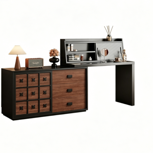 Extendable Convertible Makeup Vanity Table - Bedroom furniture - QONKA HOME