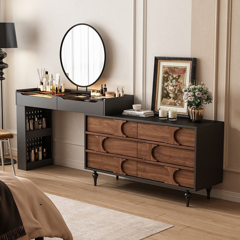 Retro Combined Makeup Vanity Table - Bedroom furniture - QONKA HOME
