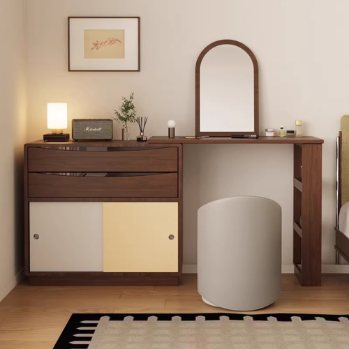 Retractable Corner Makeup Vanity Table - Bedroom furniture - QONKA HOME