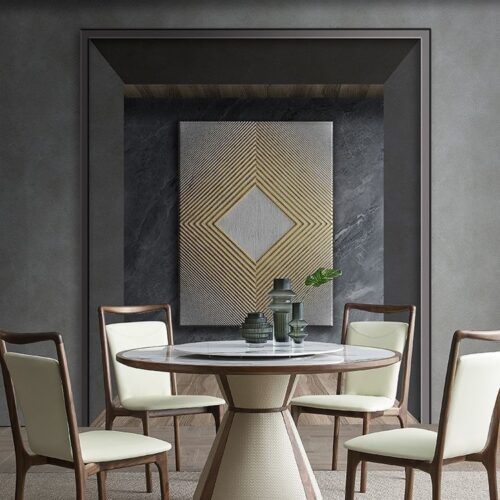 Mid Century Ash Wood Arm Dining Chair,  Leather Upholstered Seat & Backrest - Solid wood dining chair - QONKA HOME