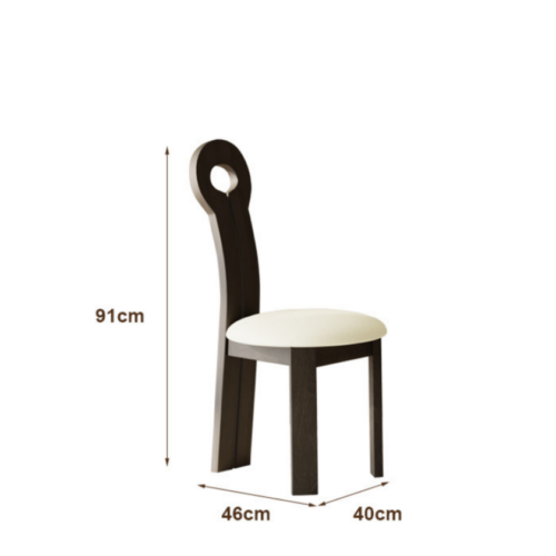 Modern Artistic Hollow‑Back Solid Wood Dining Chair Upholstered Cushion Wooden Chair - Solid wood dining chair - QONKA HOME