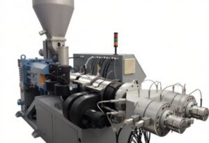 New Conical Twin-Screw Extrusion Line - Plastic Extrusion Production Line - runleadmachine.com