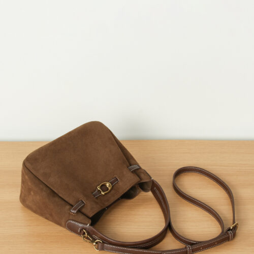 Valerie Suede Bucket Bag - Crossbody Bags - zybags.com