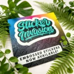 Custom Premium Logo Stickers Spot UV Raised Die Cut Sticker Adhesive 3D Varnish Printing Waterproof PVC Vinyl Label Sticke...