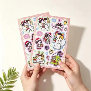 Custom Holographic Reflective Die Cut Sticker Multicolor Glitter Laser Cartoon Sticker Sheets for DIY Crafts And Decals - ...