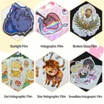 Custom Holographic Reflective Die Cut Sticker Multicolor Glitter Laser Cartoon...