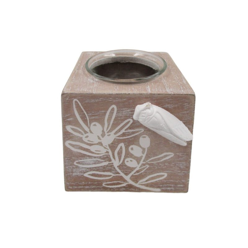 Single‑cup Distressed Wooden Tealight Holder - Kitchen ...