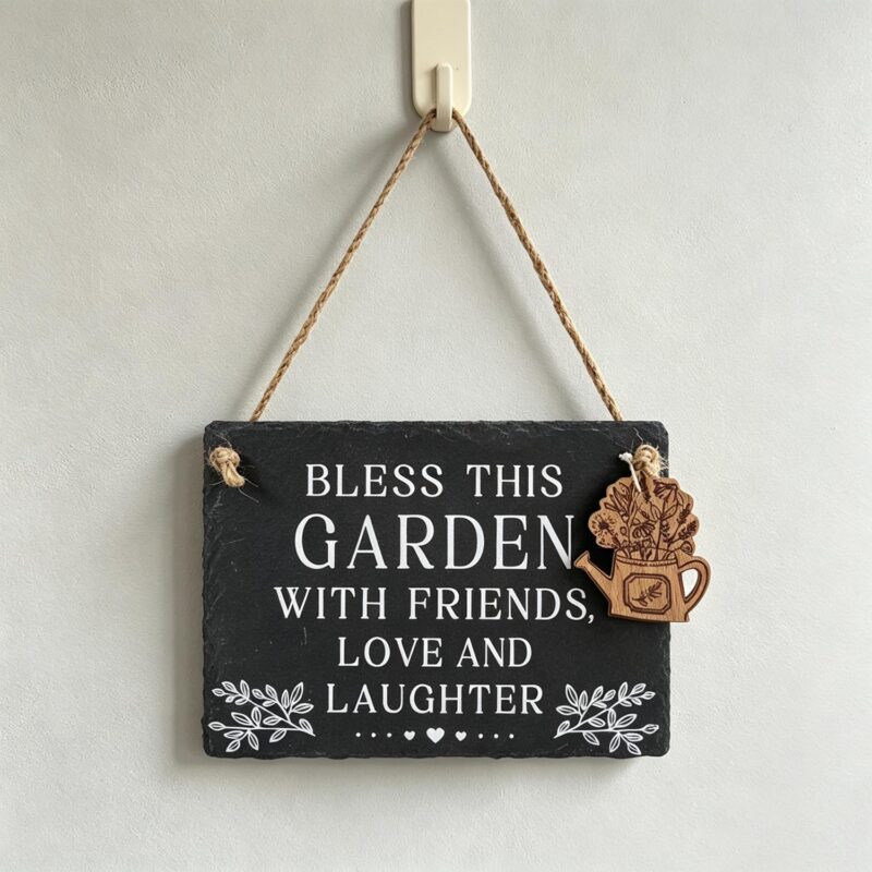 Slate Garden Hanging Plaque - Garden Décor - life-deco.com