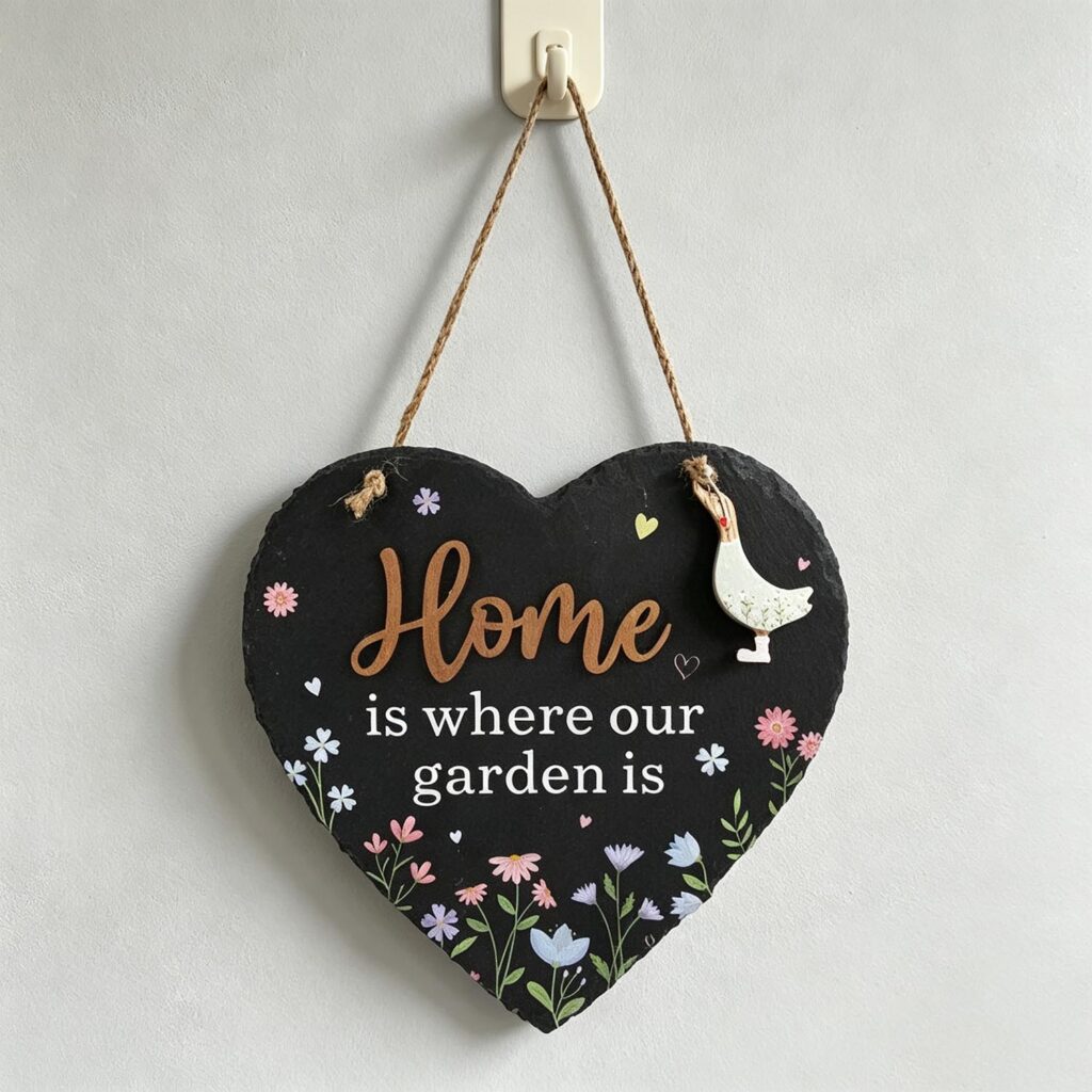 Hängeschild „Slate Garden“ – Gartendekoration – life-deco.com
