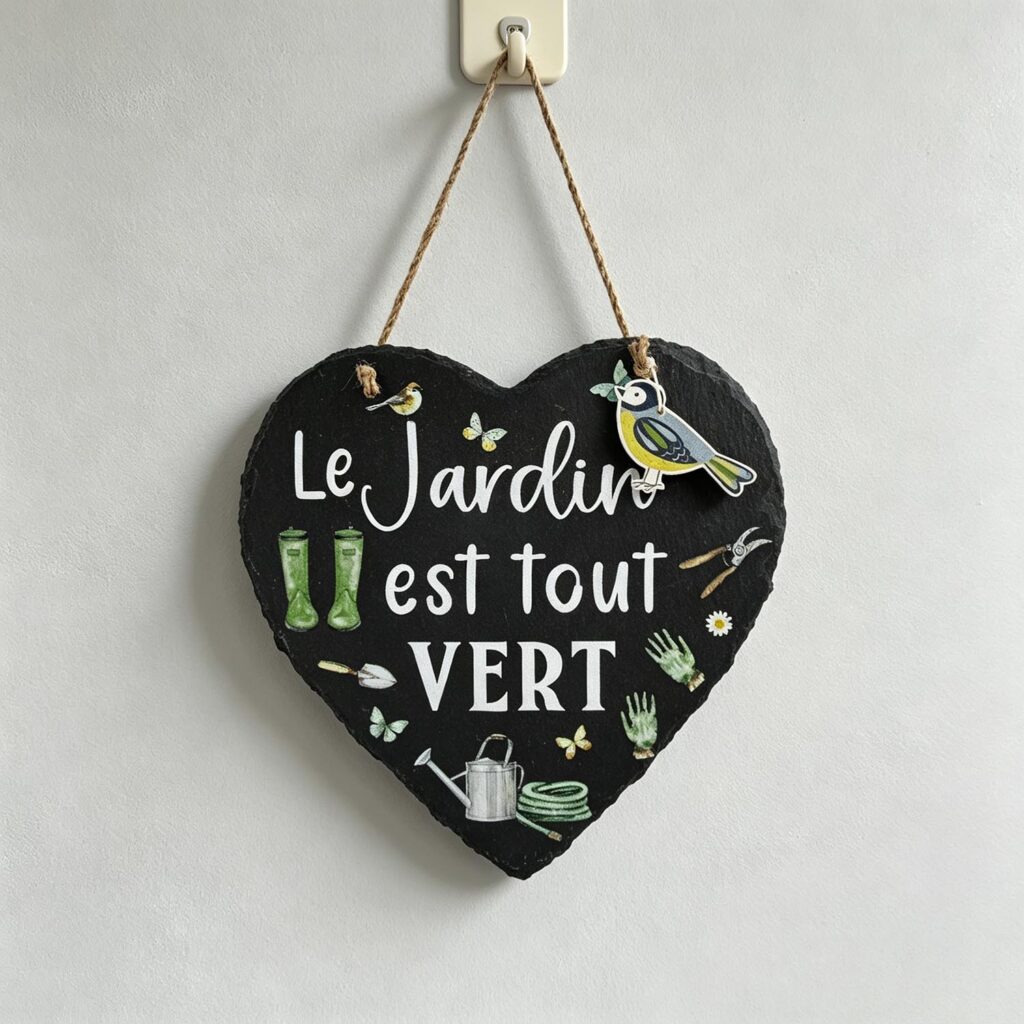 Wandplakette aus Schiefer – Gartendekoration – life-deco.com