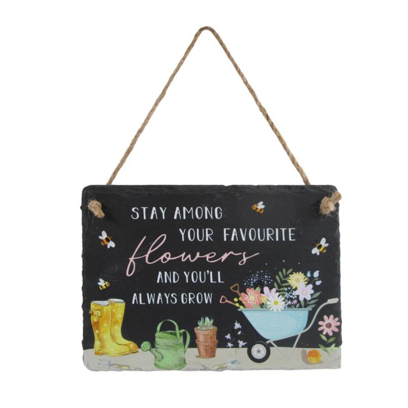 Slate Hanging Wall Plaque - Garden Décor - life-deco.com