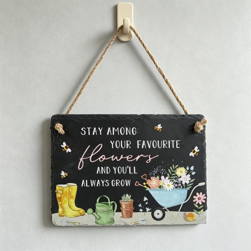 Slate Hanging Wall Plaque - Garden Décor - life-deco.com