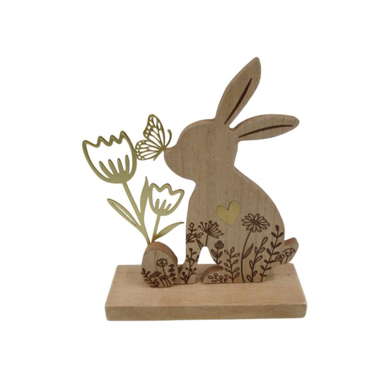 Wooden Rabbit Table‑top Ornament - Easter - life-deco.com