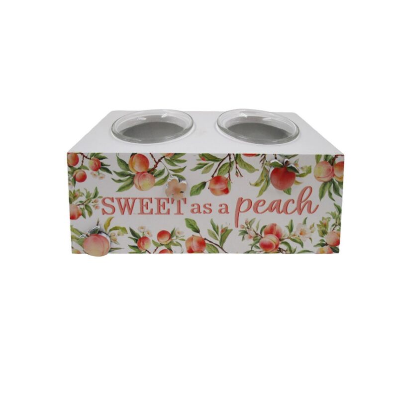 Double‑cup Wooden Tealight Holder - Kitchen & Dinin...